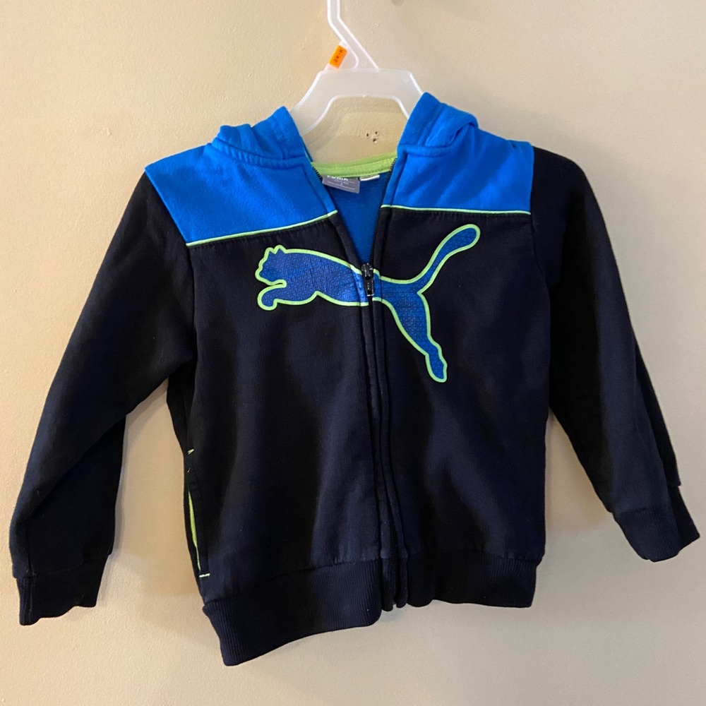 Puma black zippered hoodie size 4